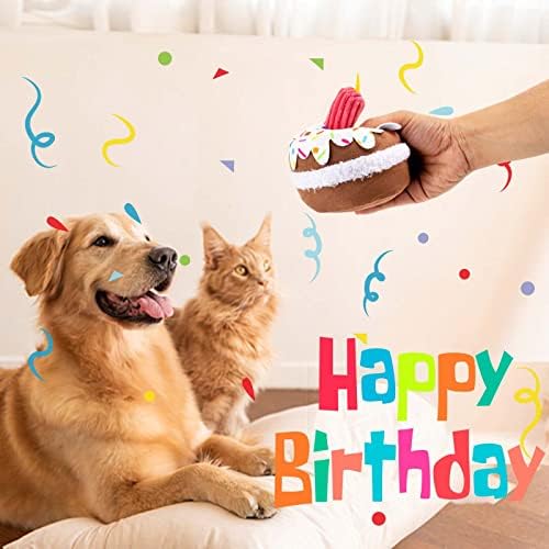 lilfrd Dog Birthday Toy, Squeaky Plush Birthday Cake Puppy Gift - Image 2