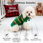 Dog Christmas Sweater Funny Christmas Tree Dog Costume with Hat Soft Warm Knitted Pet Clothes Cold Weather Puppy Clothes for Small Medium Large Dogs Cats - Image 5
