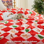 BEDELITE Checkered Christmas Twin Blanket for Decor & Gift, 60"x80" - Image 6