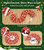 Pawaboo Cat Tunnel Under Christmas Tree Skirt for Indoor Cats, Xmas Tree - Image 3