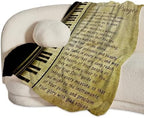 Piano Music Blanket Musician Prayer Throw Blankets Piano Keys Decor Stuff Cozy Flannel Fleece Soft Plush Fuzzy Warm Lightweight Bedding Gifts for Women Girls Kids 80"X60" - Image 3