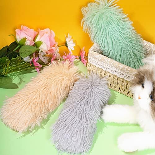 Nydotd 3pcs Cat Toys Cat Pillows, Catnip Toys Interactive Cat Kicker Toy Soft and Durable Plush Fabric Kick Sticks Chasing Chewing Filled Chew for Puppy Kitty Exercise (Gray, Beige, Grass Green) - Image 6