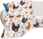 Chicken Blanket Rooster Chicken Throw Blanket Gifts for Kids Girls Boys Adults Women Man Super Soft Cozy Plush Fluffy Fuzzy Fleece Blanket Decor 60''X80'' - Image 7