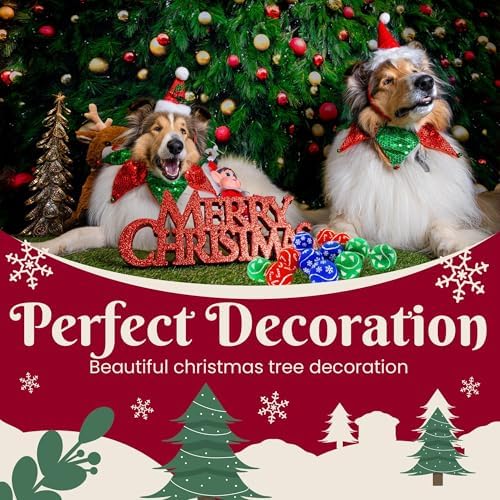 INSUM Christmas Dog Balls Toys, 2.5'' 6 Pack Dog Stocking Stuffers - Image 3