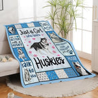 Husky Throw Blanket Husky Puppy Stuff Gifts for Dog Lover Kids Girls Boys Adults Women Men Soft Cozy Warm Plush Fluffy Fuzzy Fleece Blanket Decor 50''X60'' - Image 5