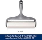 8 inch Large Surface Roller Refill for Scotch-Brite 50% Stickier Lint Roller, Works Great On Pet Hair (60 Sheets per Roll, 4 Pack)