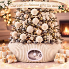 Christmas Tree Cat Tunnel 36 in Donut Bed, Beige, Flannel, Corduroy - Image 6
