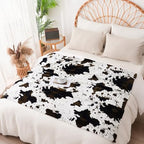 Vessia Throw Blanket Cow Black and Brown for Couch, Bed, Sofa, Soft Cozy Blanket for All Season, Lightweight and Comfy Cow Flannel Fleece Animal Home Decor for Kids Women Adults(50x70 inches) - Image 5