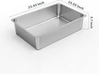 Kirecoo XL Stainless Steel Cat Litter Box High Sided, Non-Stick | Solid Metal Box, Odor Free, Non Stick, Rust Proof, Easy to Clean, Ideal for Cats, Kittens, Multi-cat & Rabbits, Indoor Use