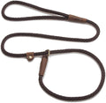 Mendota Pet Slip Leash - Dog Lead and Collar Combo - Made in The USA - Brown, 3/8 in x 4 ft - for Small/Medium Breeds