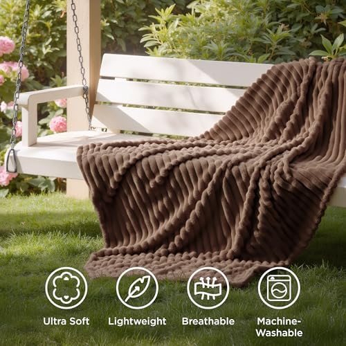 Bedsure Soft Twin XL Blanket for Bed Dorm Brown 66"x90" - Image 5