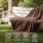 Bedsure Soft Twin XL Blanket for Bed Dorm Brown 66"x90" - Image 5
