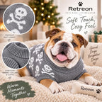 Dog Sweater for Medium Dogs Girl Boy Winter, Dog Clothes, Grey, L - Image 7
