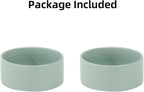 Havniva Ceramic Dog Bowls, Dog Food and Water Bowl Set, Dog Water Bowl | 6.1” Ceramic Dog Food Bowls with Non-Slip Rubber Base, Large Capacity, Double Dog Feeding Bowls for Small and Medium Dogs