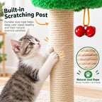 Christmas Tree Cat Scratcher with 8 Interactive Toys, Multi-Level Cat Tower - Image 7
