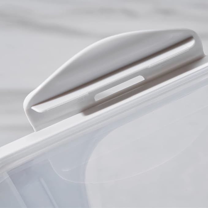 15 Liter / 30 lbs Rice Storage Container with Measuring Cup, BPA free, For Rice | Grain | Pet Food | Flour, 1 count, Clear