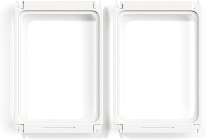 Jalove Dog Playpen, 24" Acrylic Plastic Pet Playpen with Door, Puppy Playpen, Indoor Dog Pen, Foldable, Customizable, White 2 PCS