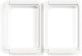 Jalove Dog Playpen, 24" Acrylic Plastic Pet Playpen with Door, Puppy Playpen, Indoor Dog Pen, Foldable, Customizable, White 2 PCS
