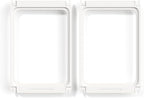Jalove Dog Playpen, 24" Acrylic Plastic Pet Playpen with Door, Puppy Playpen, Indoor Dog Pen, Foldable, Customizable, White 2 PCS