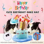 lilfrd 9Pcs Blue Dog Birthday Toy Set, Squeaky Hat Bandana Gift for Dogs - Image 4