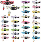 30Pcs Breakaway Cat Collars with Bells Adjustable Cat Collars by Guiqulai