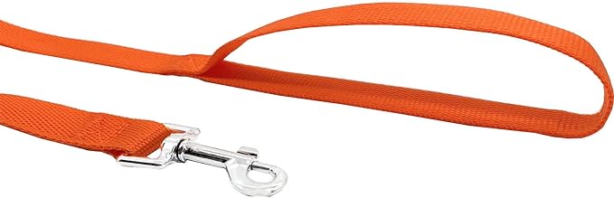 Nylon Training Dog Leash for Small Medium Large Dogs, 15ft 20ft 30ft 50ft Long Leash Dog/Puppy Lead for Obedience Recall Training, Camping (30ft, Orange)
