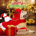 BWOGUE Santa Dog Costume, Dog Christmas Outfit, Santa Rider Costume, Size L - Image 2