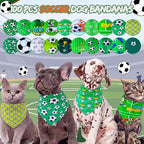 100 Pcs Soccer Themed Dog Bandanas Bulk for Pet Costume Accessories - Image 5