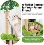 WOOCHPET Large Cat Tree with Condos and Hammock Tall Cat Tower - Image 5