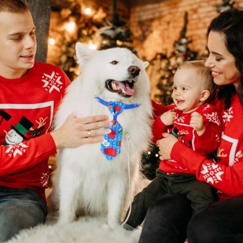 Chunful 150 Pcs Adjustable Christmas Dog Bow Ties & Neckties, Santa Claus - Image 6