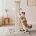 Tall Cat Scratching Post for Indoor Cats Adults with Carpet, White by Unknown