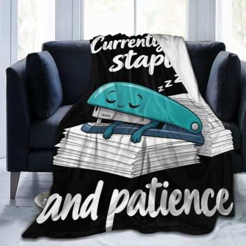 Sleepy Stapler Blanket Throw Gift for Girls Women 60"X50" by Unknown