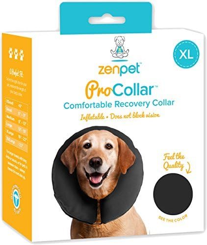 ZenPet Recovery Inflatable Collar for Dogs & Cats – Soft, Comfortable, Safe & Stress-Free Healing Alternative E-Collar After Surgery, Adjustable Donut Design, Secure Fit (XLarge)