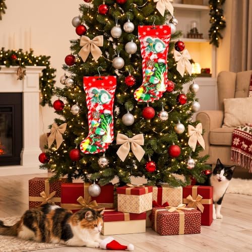 Christmas Stocking Cat Toys, 15PCS Christmas Cat Toy Set with Mouse, Squeaky Toys, Balls, Cat Teaser, Indoor Interactive Cat Toy Gift - Green - Image 6