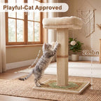 Cat Scratching Post with Bed for Indoor Adult Cats, Cat Perch,Green - Image 2