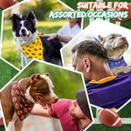 100 Pcs Dog Bandanas Bulk, Football Adjustable Triangle Pet M - Image 3
