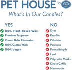 Pet House Mini Candles for Pet Odor Made with Natural Soy Wax, Plant Based, Dog and Cat Friendly Scented, Silver & Gold Pack of 3