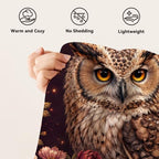 Owl Throw Blanket Gothic Floral Bird Gifts 50''X60'' - Image 7