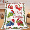 Berry Fruit Blanket for Girls Women Adults Kids Soft Cozy Fleece Funny Christmas Strawberry Blueberry Grape Throw Blankets Gifts Warm Flannel Plush Lightweight Decor for Couch Bed Sofa 60"X50" by Unknown