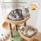 Globlazer Cactus Cat Tree Tower for Indoor Cats Large Adult, S63, Green - Image 2