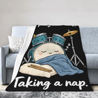 Sleepy Drum Kit Blanket Throw Gift for Girls Women 60"X50" - Image 4