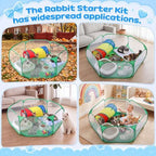 13 Pcs Kitten Starter Kit with Playpen Litter Box Feeder, Green - Image 6