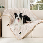 Luciphia Waterproof Dog Blanket, Reversible Sherpa Fleece for Couch Cover by luciphia