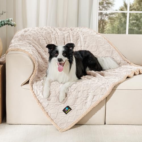 Luciphia Waterproof Dog Blanket, Reversible Sherpa Fleece for Couch Cover by luciphia