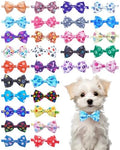 PET SHOW 30 Pack Paw Print Dog Bowties Bulk for Small Dogs Cats by PETSHOW