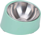 SuperDesign Mess Free 15° Slanted Bowl for Dogs and Cats, Tilted Angle Bulldog Bowl Dog Feeder, Non-Skid & Non-Spill, Easier to Reach Food M/1 Cup Teal