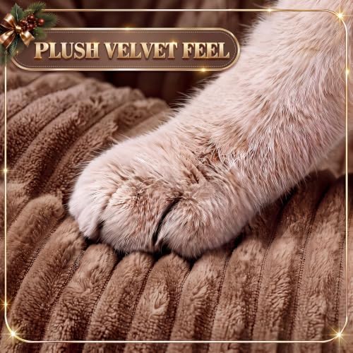 Christmas Tree Cat Tunnel 36 in Donut Bed, Brown, Flannel, Corduroy - Image 7