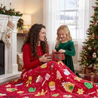BEDELITE Red Gingerbread Christmas Throw Blanket for Decor & Gift, 50"x60" - Image 2