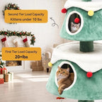 DWVO 63" Christmas Cat Tree with 2-Storey House - Image 2
