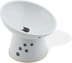 Necoichi Ceramic Elevated Cat Food Bowl, 15° Tilted (Cat, Regular Tilted)